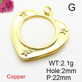 Fashion Copper Pendant  Zirconia & Shell  XFPC04240aajl-L024