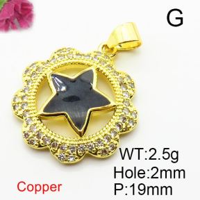 Fashion Copper Pendant  Zirconia & Enamel  XFPC04281aajl-L024