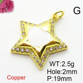 Fashion Copper Pendant  Zirconia & Enamel  XFPC04288aajl-L024