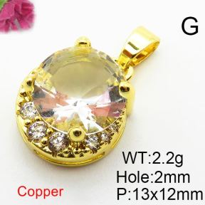 Fashion Copper Pendant  Zirconia  XFPC04293aajl-L024