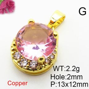 Fashion Copper Pendant  Zirconia  XFPC04295aajl-L024