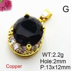 Fashion Copper Pendant  Zirconia  XFPC04296aajl-L024