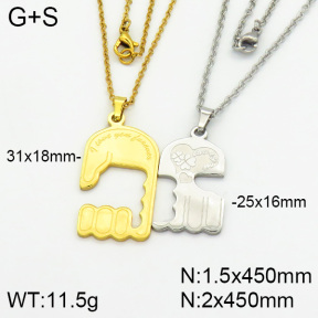 Stainless Steel Necklace  2N2000667bbml-382