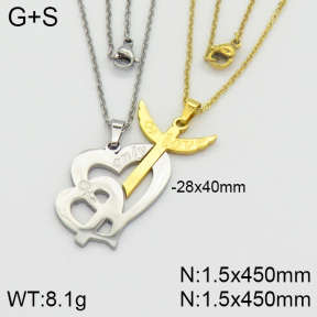 Stainless Steel Necklace  2N2000669bbml-382