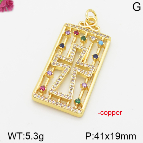 Fashion Copper Pendant  F5P400278bbov-J111