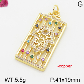 Fashion Copper Pendant  F5P400283bbov-J111