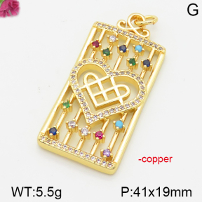 Fashion Copper Pendant  F5P400285bbov-J111
