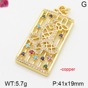 Fashion Copper Pendant  F5P400288bbov-J111