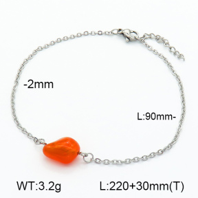 Agate  Stainless Steel Anklets  7A9000152baka-908