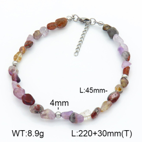 Aurora Rutilated Quartz  Stainless Steel Anklets  7A9000160vhha-908