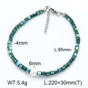 Shell & Shell bead  Stainless Steel Anklets  7A9000166vhha-908