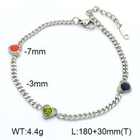 Czech Stones  Stainless Steel Bracelet  7B4000220aajm-G029
