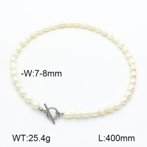 Cultured Freshwater Pearls  Stainless Steel Necklace  7N3000116aivb-908
