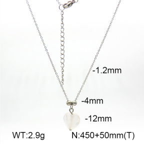 Rose Quartz  Stainless Steel Necklace  7N4000366vbmb-908