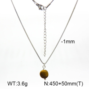 Tiger Eye  Stainless Steel Necklace  7N4000368vbnb-908