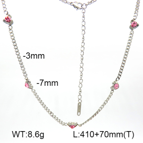 Czech Stones,Cuban Link Chains,Two Sides Faceted  Stainless Steel Necklace  7N4000388ablb-G029