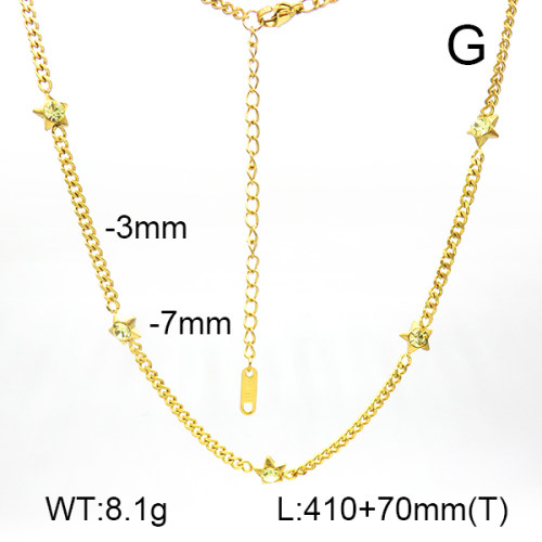 Czech Stones,Cuban Link Chains,Two Sides Faceted  Stainless Steel Necklace  7N4000393vbnb-G029