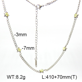 Czech Stones,Cuban Link Chains,Two Sides Faceted  Stainless Steel Necklace  7N4000394ablb-G029