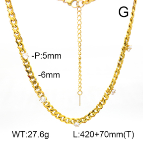 Cuban Link Chains,Six Sides Faceted,Handmade Polished  Stainless Steel Necklace  7N4000405bhji-G029