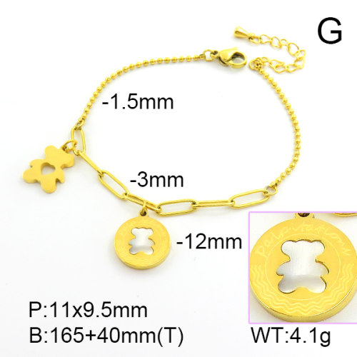 SS Bear Bracelets  TB7000011bbov-669