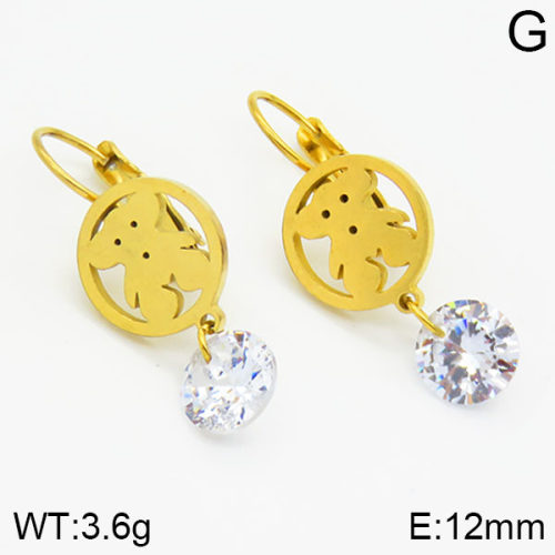 SS Bear Earrings  TE2000150vail-420