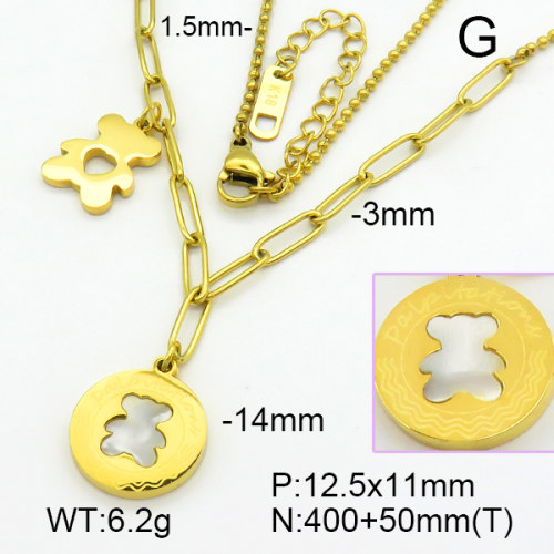 SS Bear Necklaces  TN7000018bvpl-669