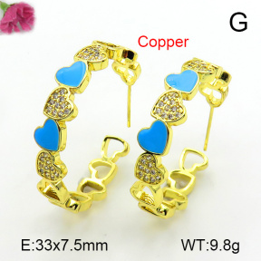 Fashion Copper Earrings  F7E300171bhva-L017