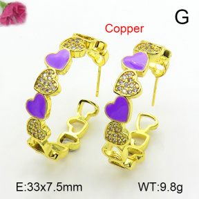 Fashion Copper Earrings  F7E300173bhva-L017