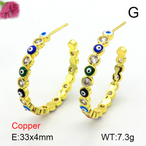 Fashion Copper Earrings  F7E300183bhva-L017