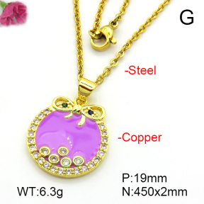 Fashion Copper Necklace  F7N300264aajl-L024
