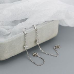 925 Silver Earrings  Weight:1.35g  Size:6.2*77mm  JE1111aijo-Y05  YHE0473