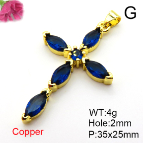 Fashion Copper Pendant  XFPC04336ablb-L017