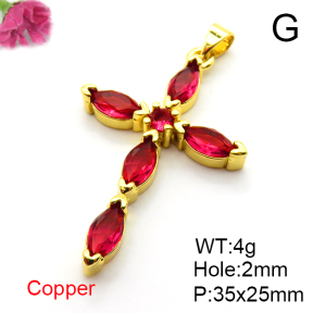 Fashion Copper Pendant  XFPC04339ablb-L017