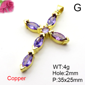 Fashion Copper Pendant  XFPC04340ablb-L017