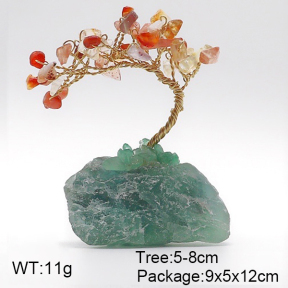 Ornament Accessory  Red Agate & Fluorite,Primary Color Brass  F6OA00022bvpl-Y008