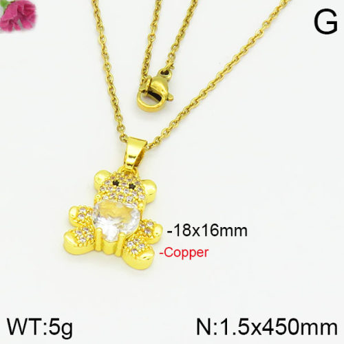 Fashion Copper Bear Necklaces  TN2000122vbnb-J71