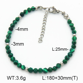 Stainless Steel Bracelet  Malachite  7B4000338bhia-908