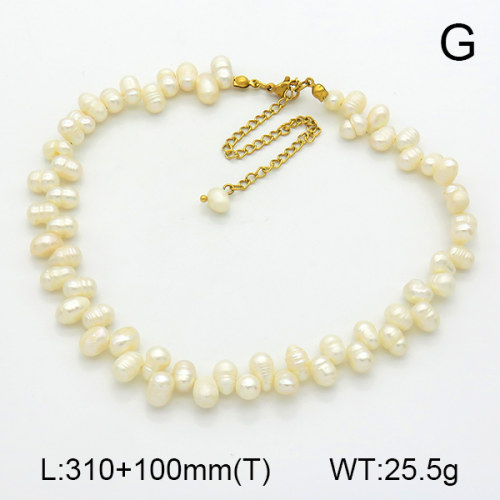 Stainless Steel Necklace  Cultured Freshwater Pearls  7N3000119biib-908