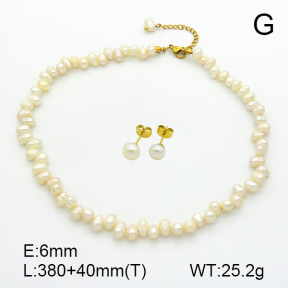 Stainless Steel Sets  Cultured Freshwater Pearls  7S0000521vina-908