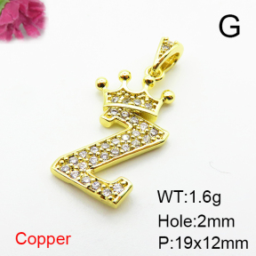 Fashion Copper Pendant  XFPC04364aahp-L035