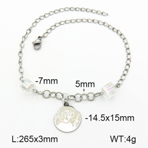 Stainless Steel Anklets  7A9000171aakl-350