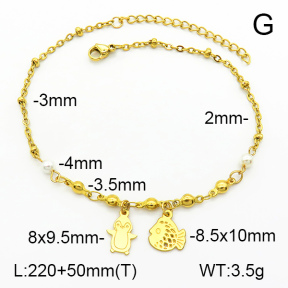 Stainless Steel Anklets  7A9000177bbml-350