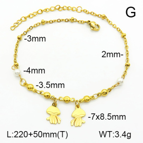 Stainless Steel Anklets  7A9000178bbml-350