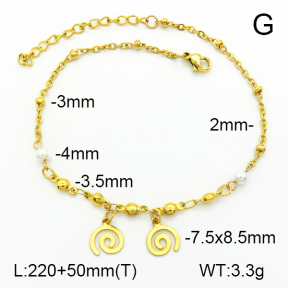 Stainless Steel Anklets  7A9000180bbml-350