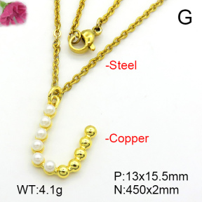 Fashion Copper Necklace  F7N300337aajl-L017