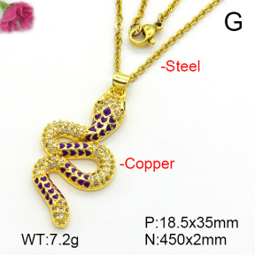 Fashion Copper Necklace  F7N300362vbmb-L017