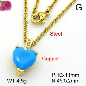 Fashion Copper Necklace  F7N401487avja-L017