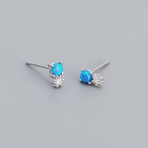 925 Silver Earrings  Weight:0.53g  Size:3.6*6.1mm  JE1166bhkk-Y05  YHE0489