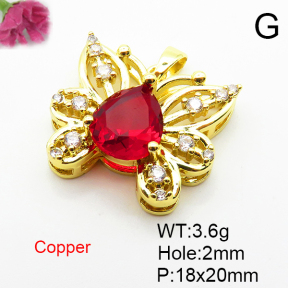 Fashion Copper Pendant  Micro Pave Cubic Zirconia  XFPC04376aajl-L024