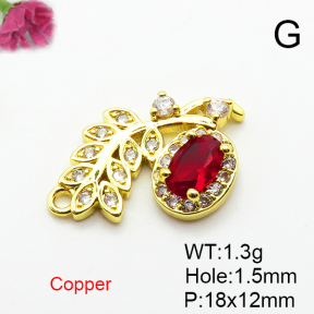 Fashion Copper Pendant  Micro Pave Cubic Zirconia  XFPC04433avja-L024
